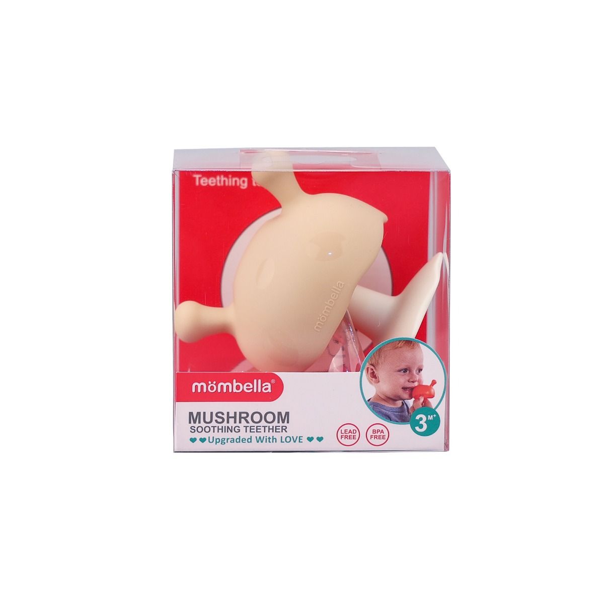 Mushroom Soothing Teether - Beige