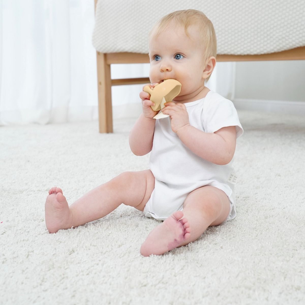 Mushroom Soothing Teether - Beige