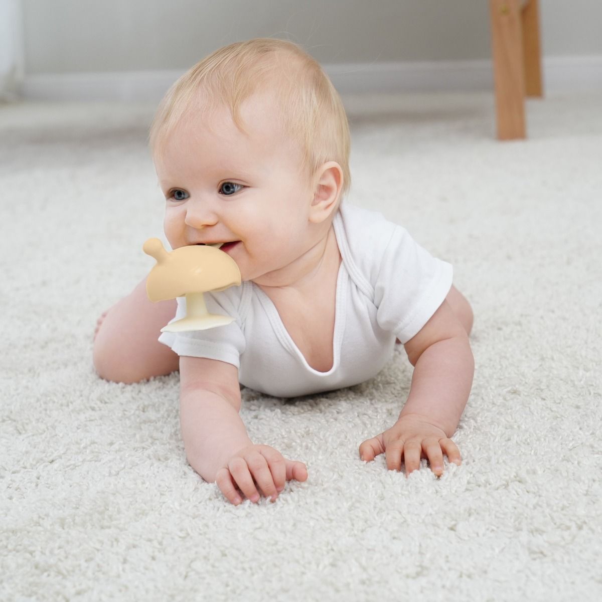 Mushroom Soothing Teether - Beige