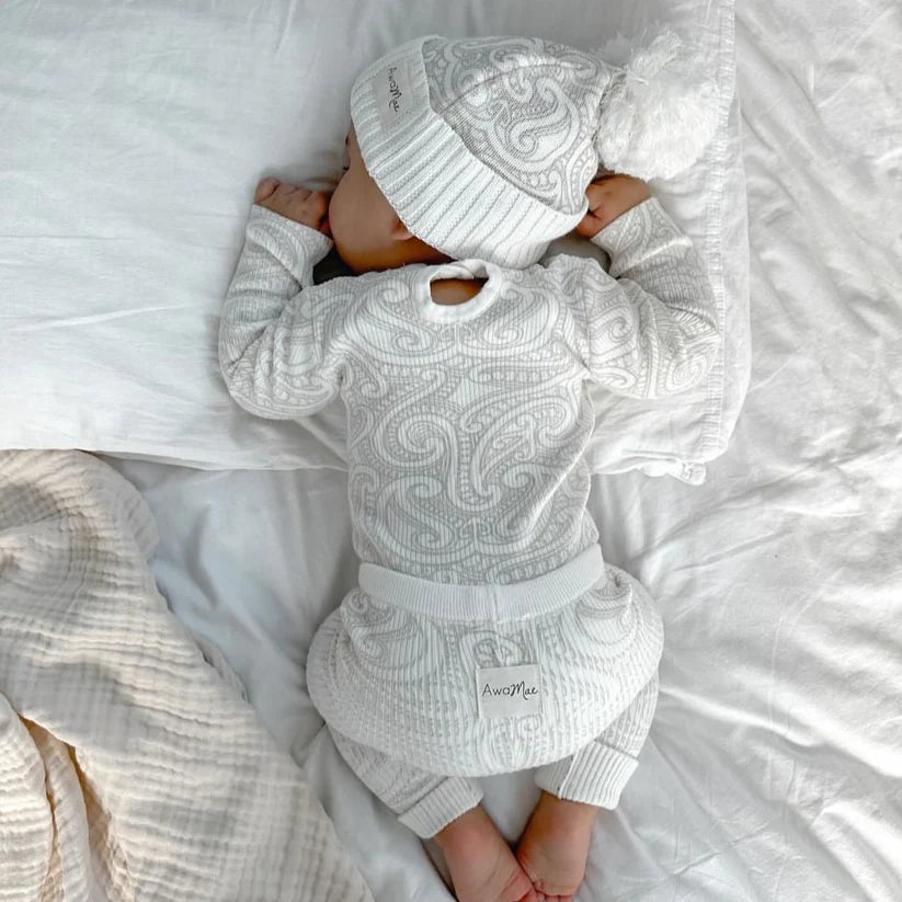 The Wolf Ribbed knit bodysuit - Oat