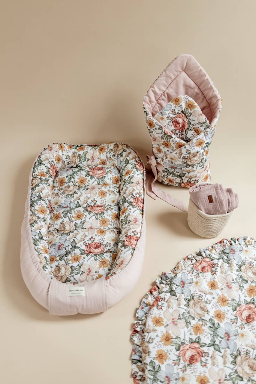 OLIVIER Baby Nest Bed - Powder pink