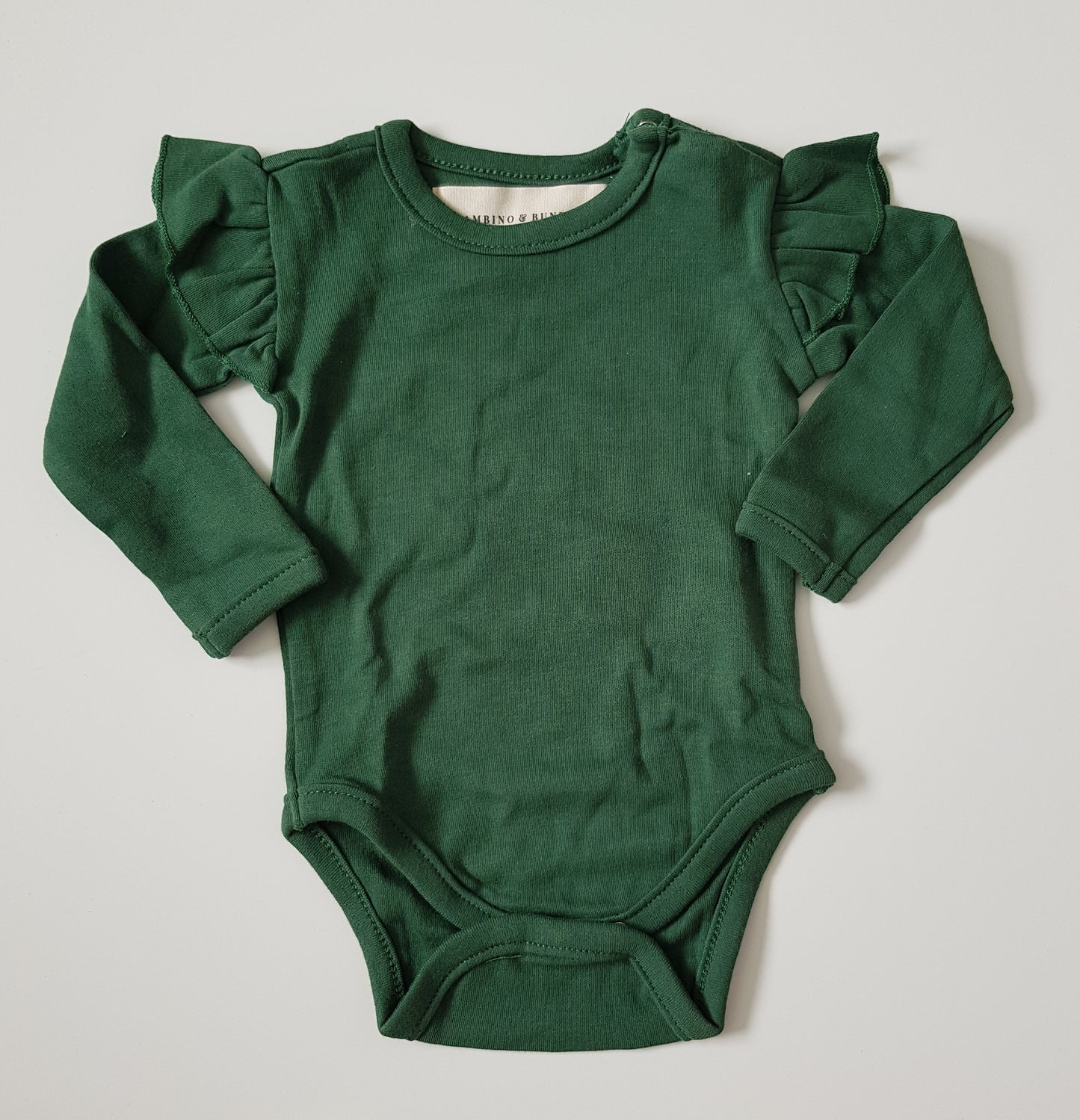 Long Sleeve Ruffle Bodysuit - Wilding Forest