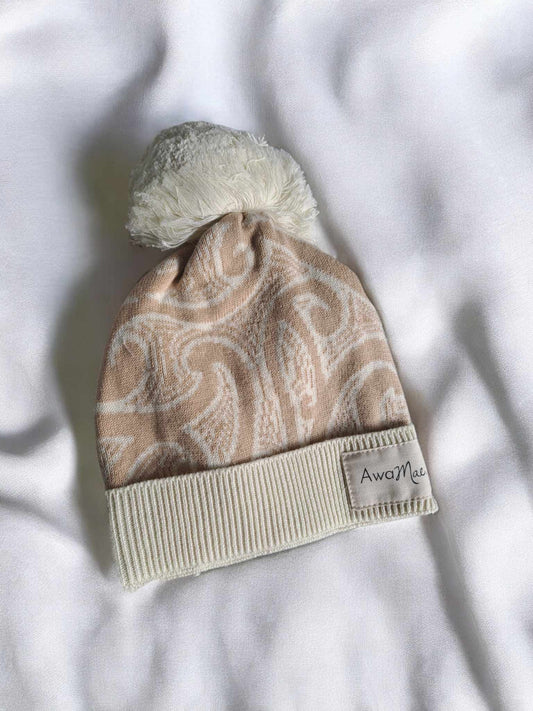Knitted Pēpi Beanie - Beige
