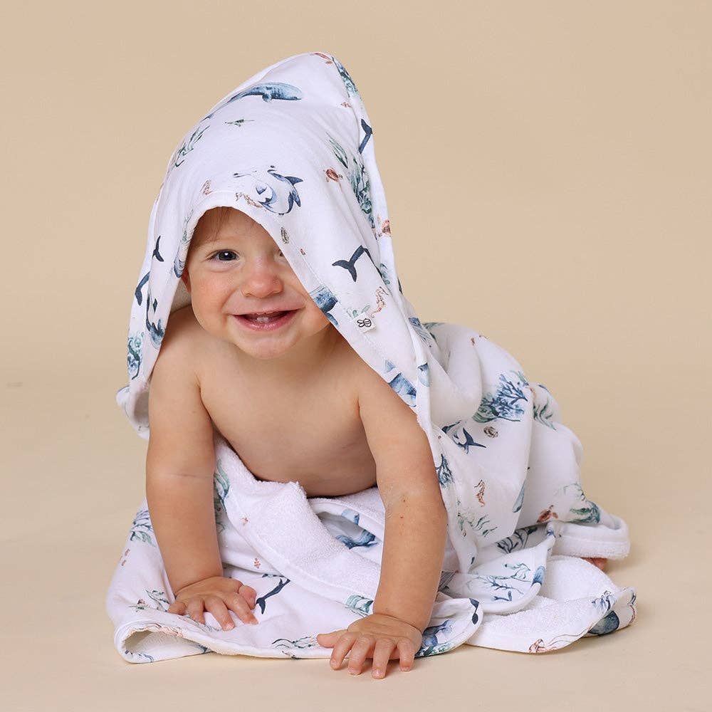 Ocean Organic Hooded Baby Towel