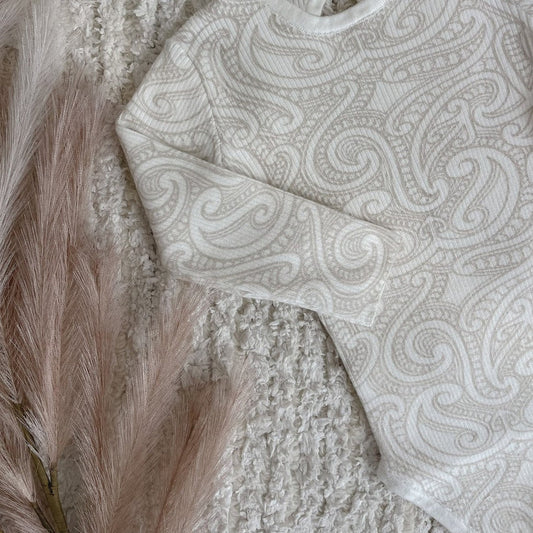 The Wolf Ribbed knit bodysuit - Oat