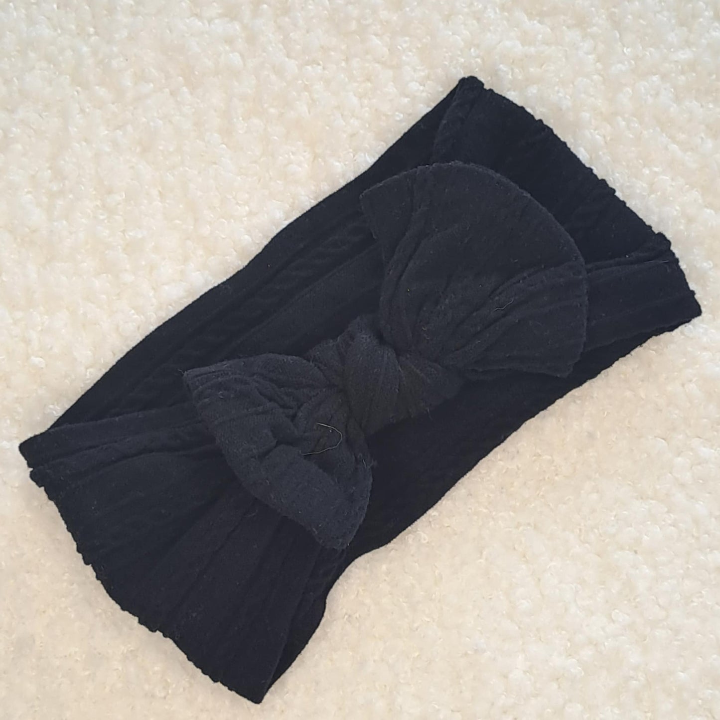 Stretch Bow Headband - Black