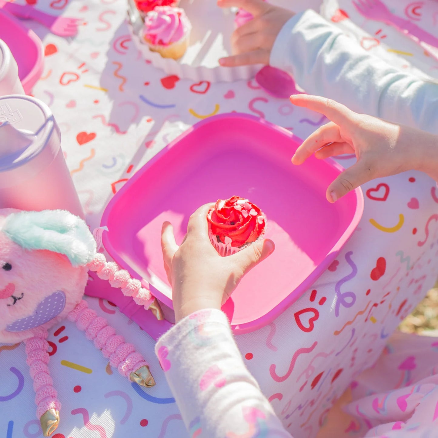 Re-Play Flat Plate - Bright Pink