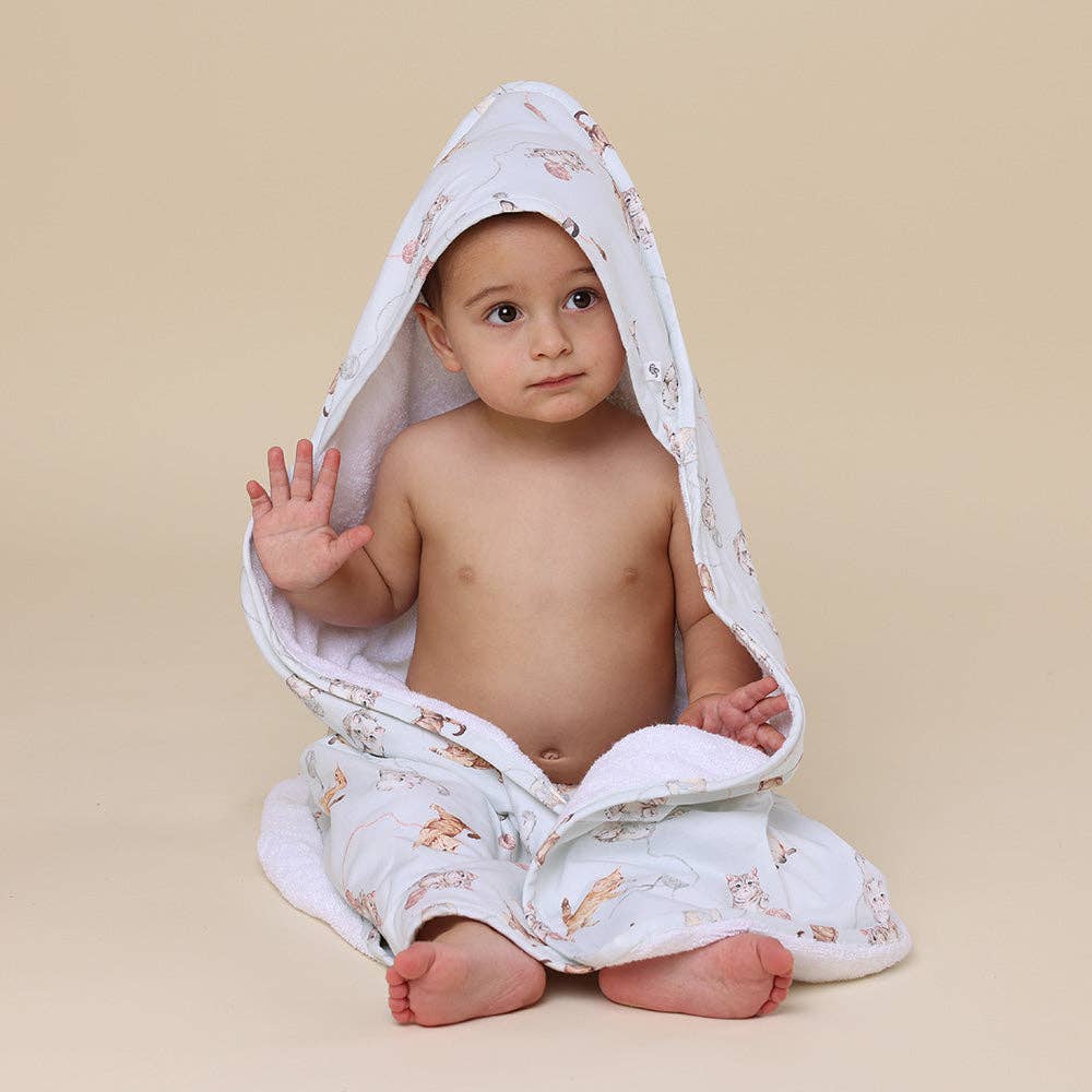 Kittens Organic Hooded Baby Towel