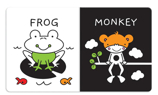 Black & White Animals Rattle Book