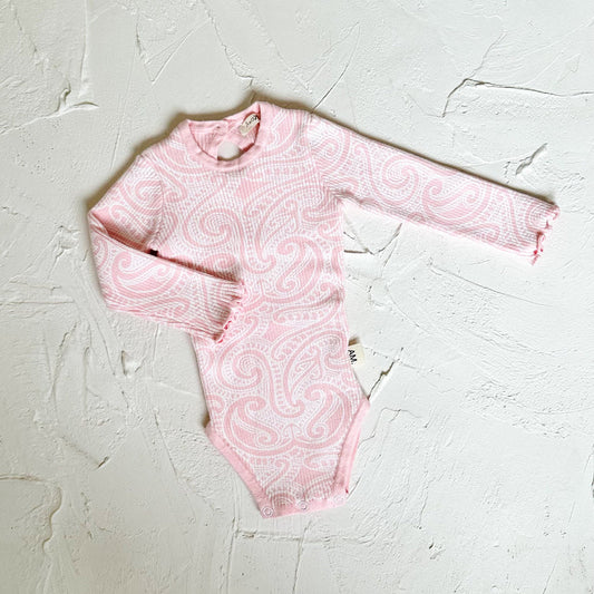 The Wolf Ribbed knit bodysuit - Ballerina