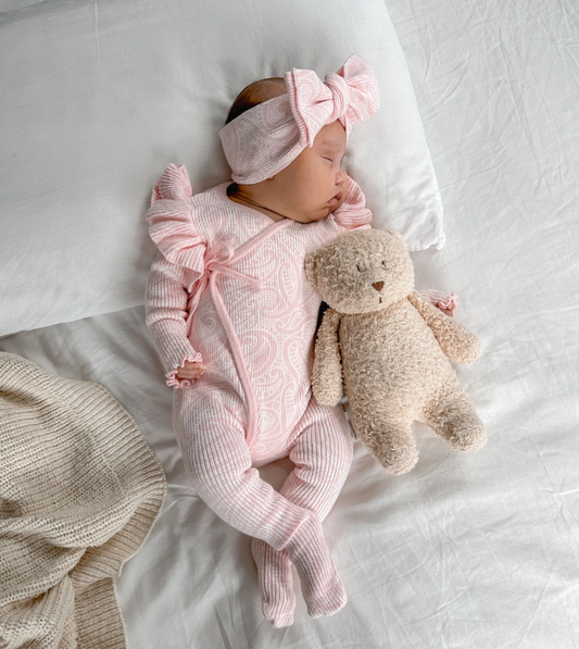 The Wolf Ribbed knit Onesie - Ballerina