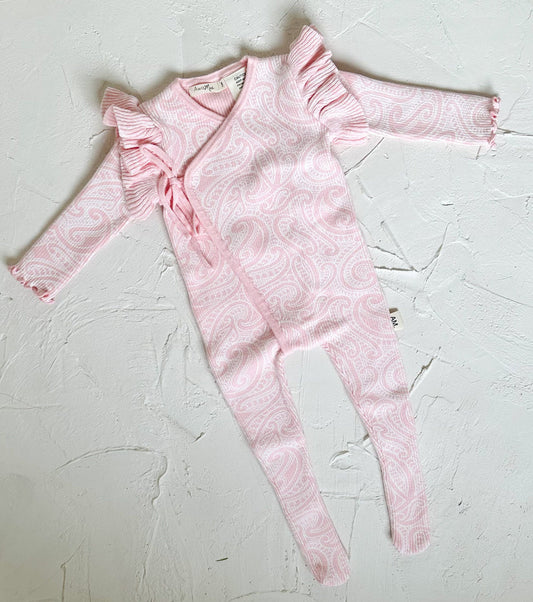 The Wolf Ribbed knit Onesie - Ballerina