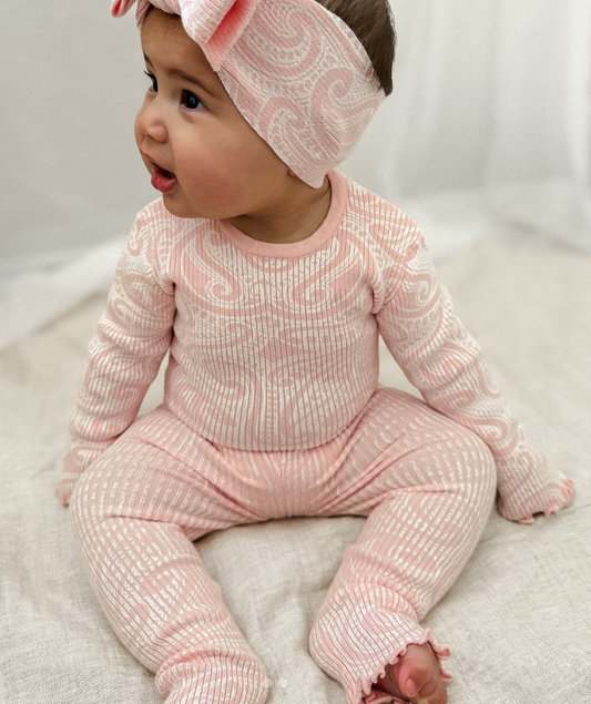 The Wolf Ribbed knit bodysuit - Ballerina