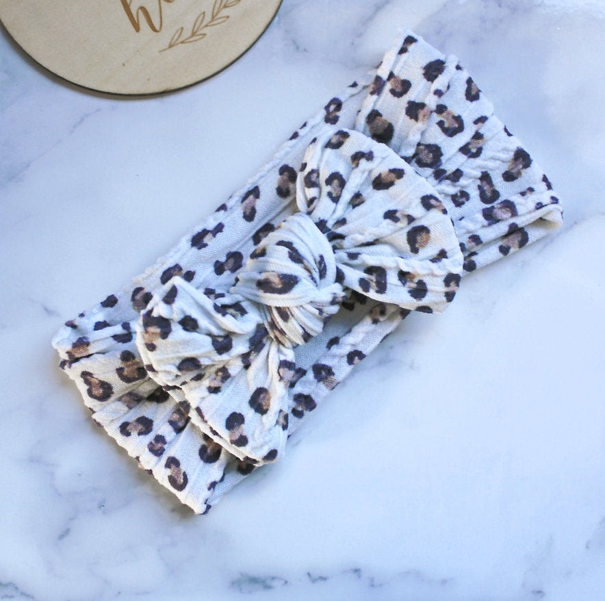 Stretch Bow Headband - Cheetah