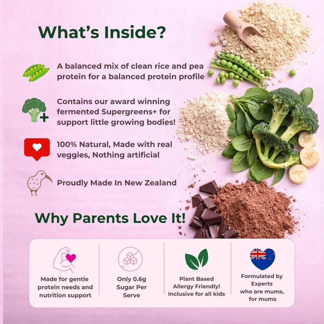 Kids Chocolate Plant Protein Powder with Supergreens
