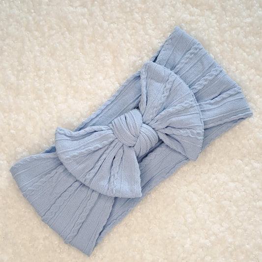 Stretch Bow Headband - Cornflower
