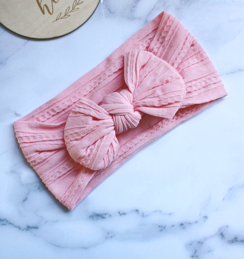 Stretch Bow Headband - Cotton Candy