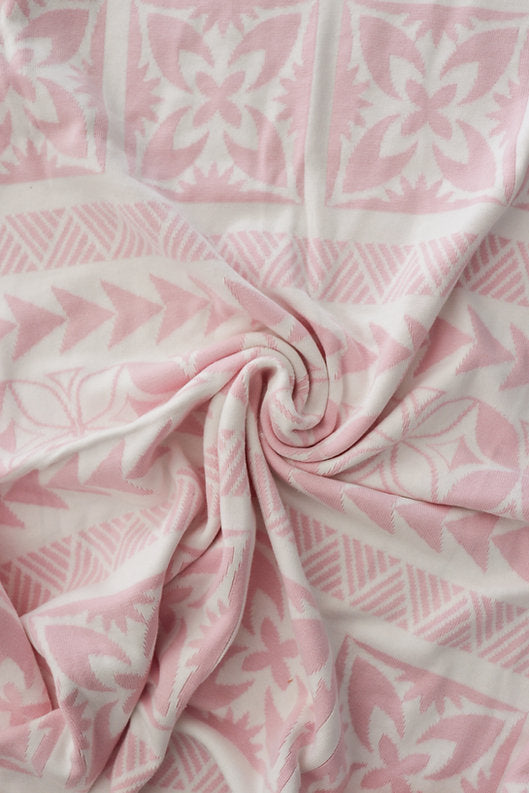 Cotton Knitted Blanket - Fairy Floss Pink