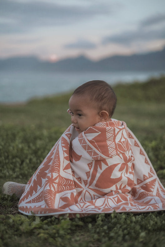 Cotton Knitted Blanket - Walnut
