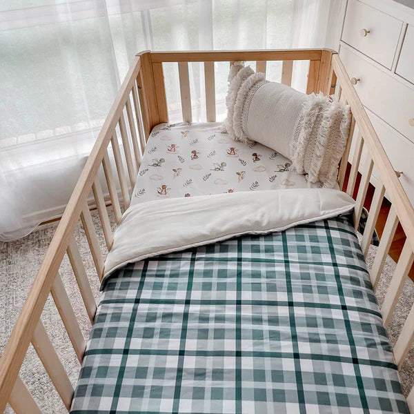 Cyprus Plaid Cot Quilt