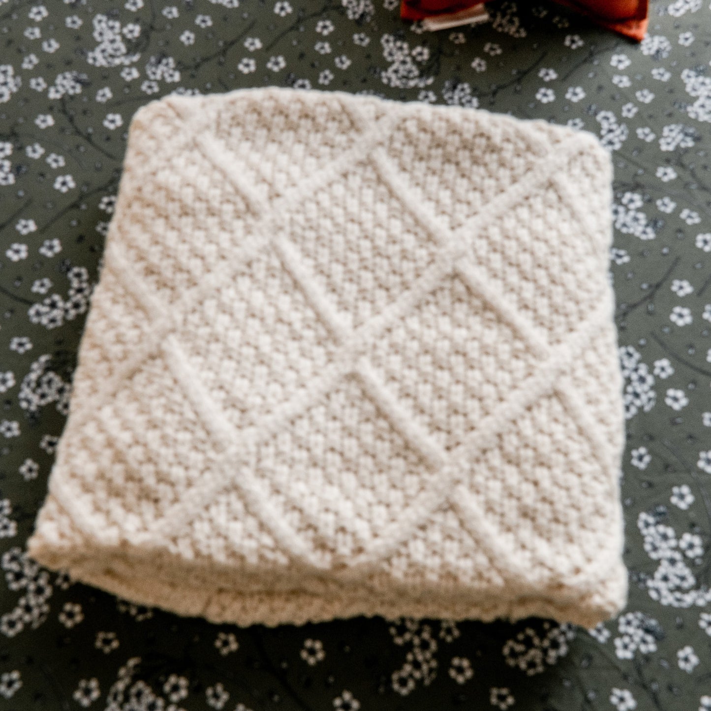 Cream Organic Knitted Blanket