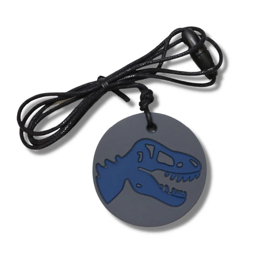 Dino Teething Pendant - Grey