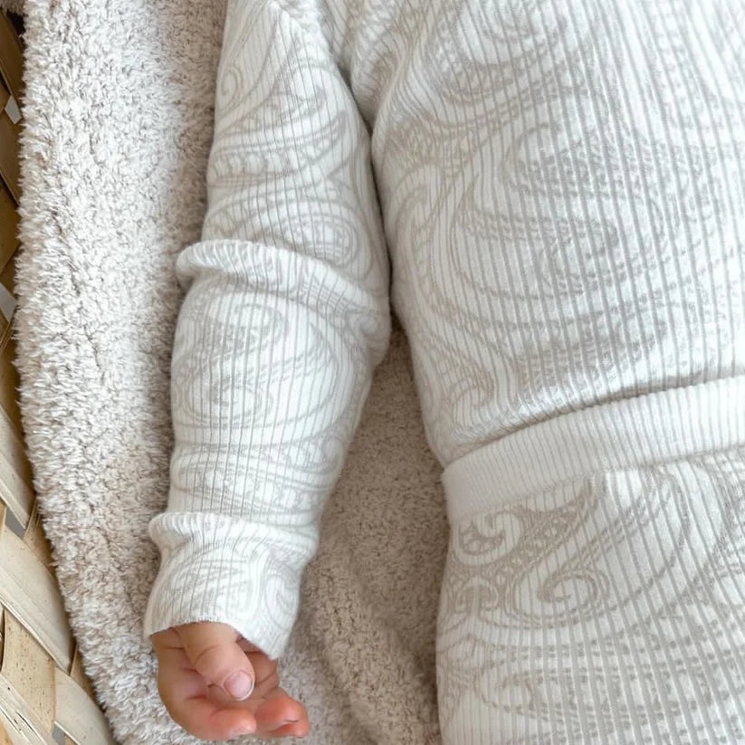 The Wolf Ribbed knit bodysuit - Oat