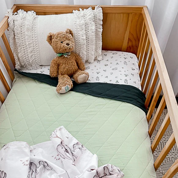 Forest Sage Cot Coverlet