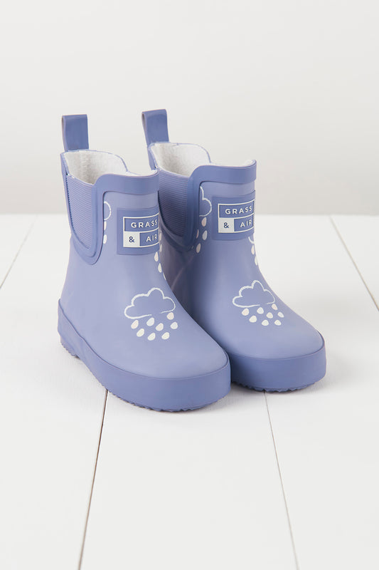 Lavender Short Colour-Changing Kids Gumboots
