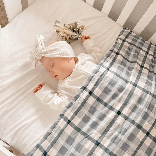 Cyprus Plaid Cot Quilt