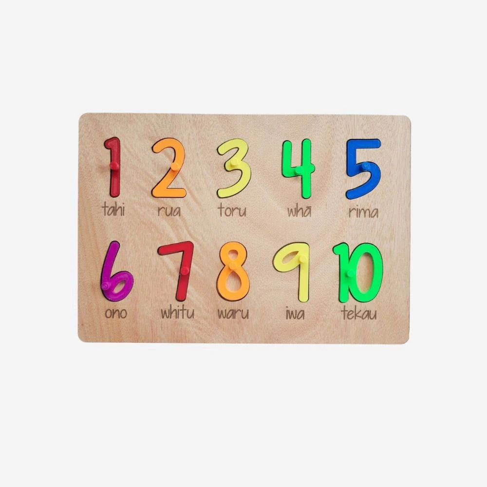 Numbers 1-10 in Māori Puzzle - Brights