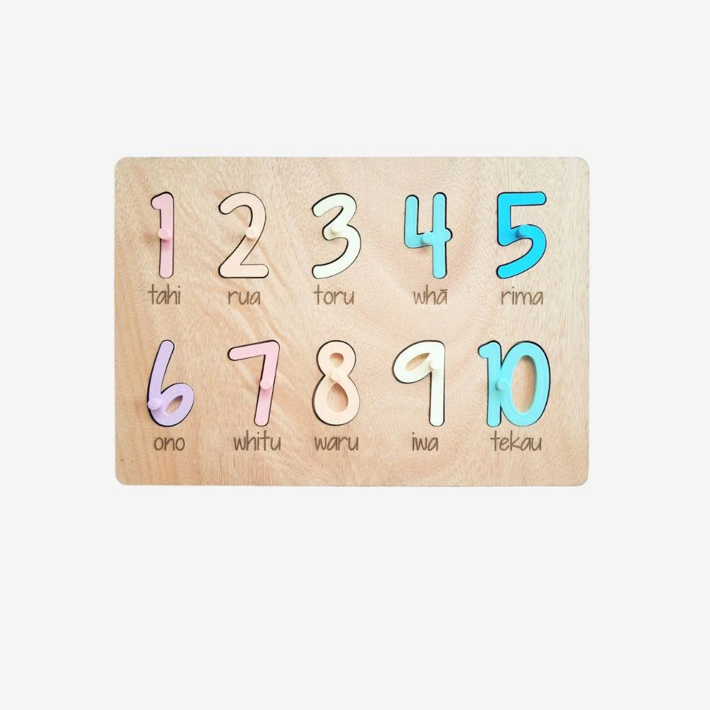 Numbers 1-10 in Māori Puzzle - Pastels