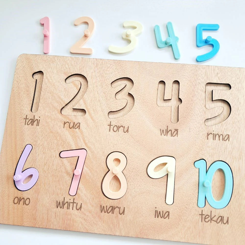 Numbers 1-10 in Māori Puzzle - Pastels
