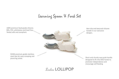 Learning Spoon And Fork Set - Llama
