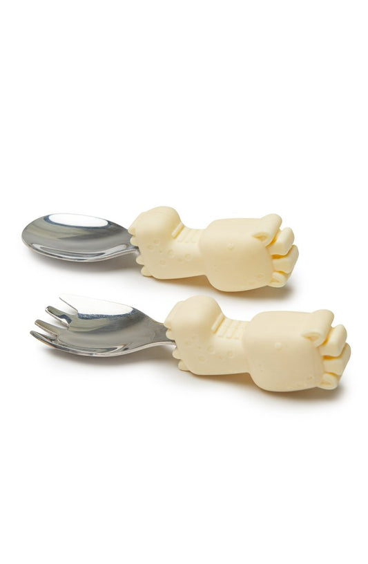 Learning Spoon And Fork Set - Giraffe