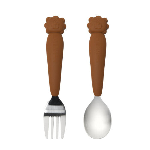 Kid's Spoon/Fork Set - Lion