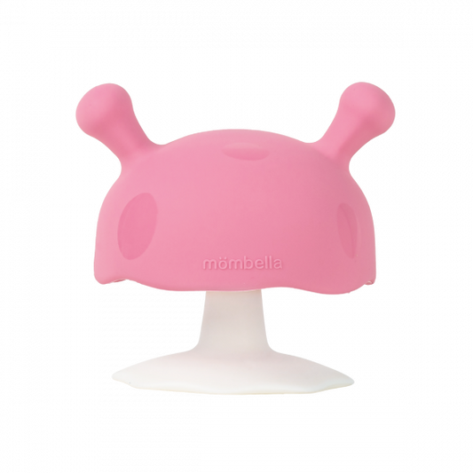 Mushroom Soothing Teether - Pink