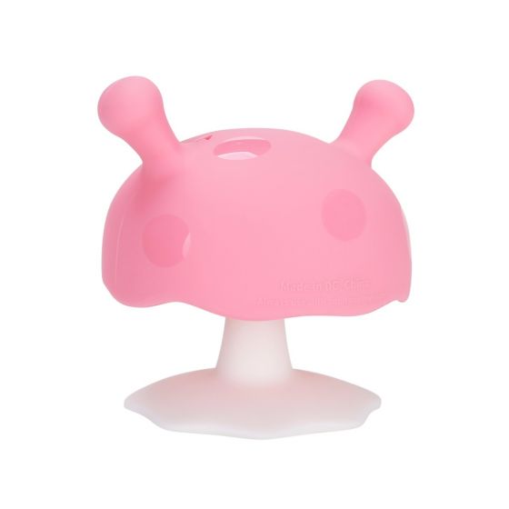 Mushroom Soothing Teether - Pink