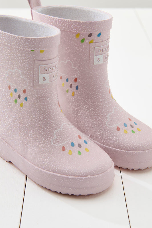 Baby Pink Colour-changing gumboots