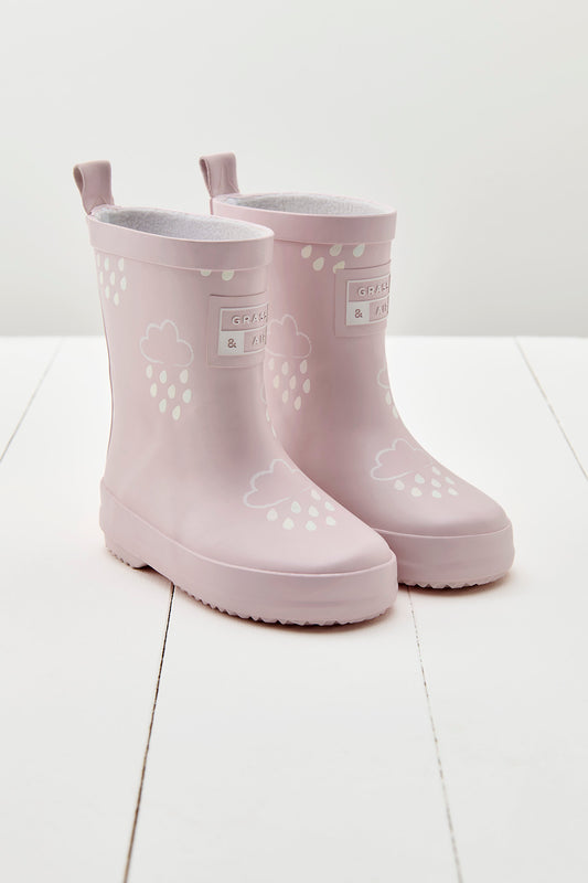 Baby Pink Colour-changing gumboots