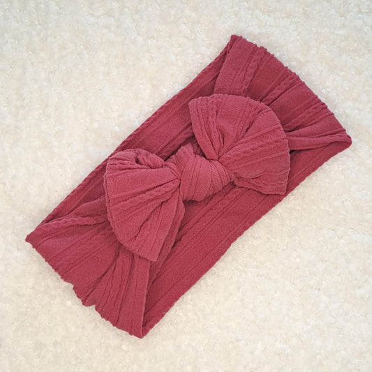 Stretch Bow Headband - Rose