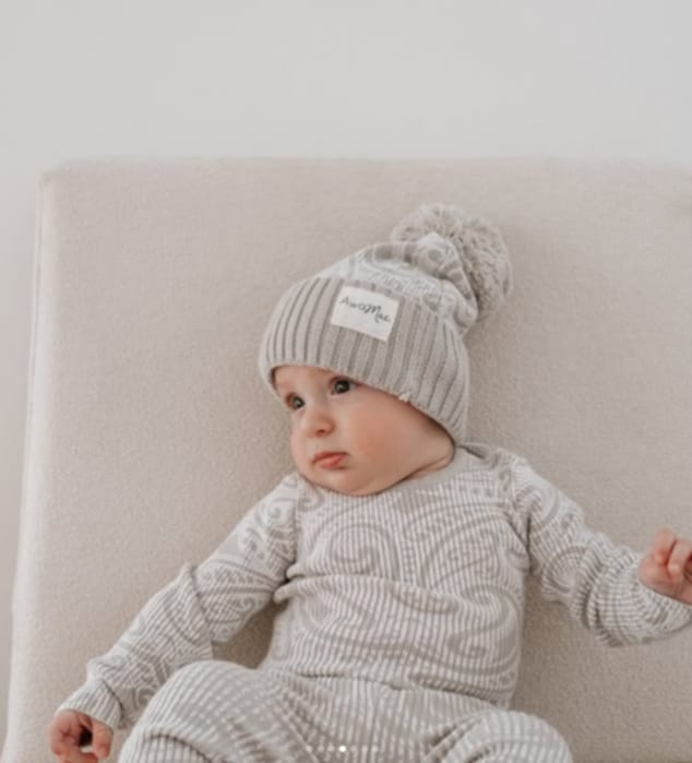 The Wolf Ribbed knit bodysuit - Pebble
