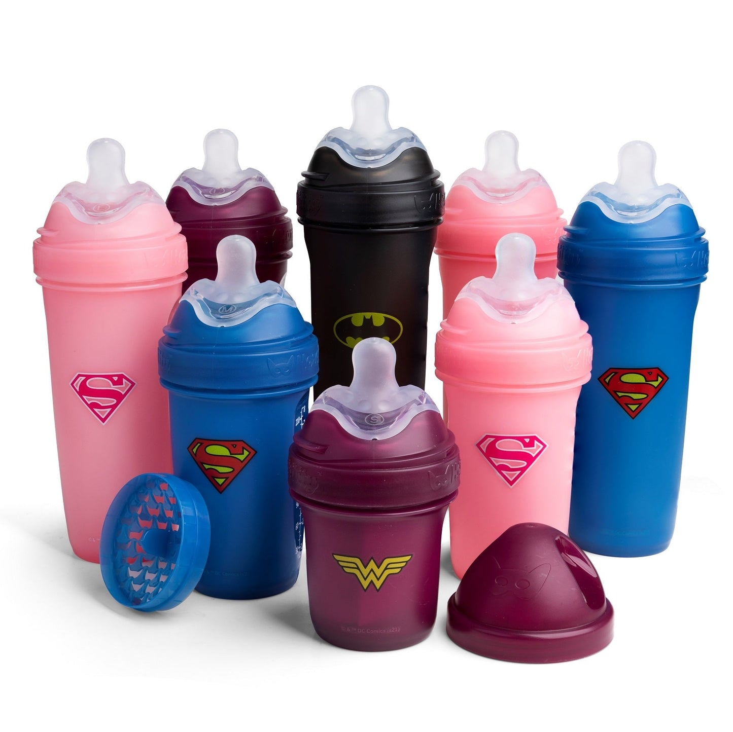 Double Anti-Colic Baby Bottle 240 ml - Supergirl