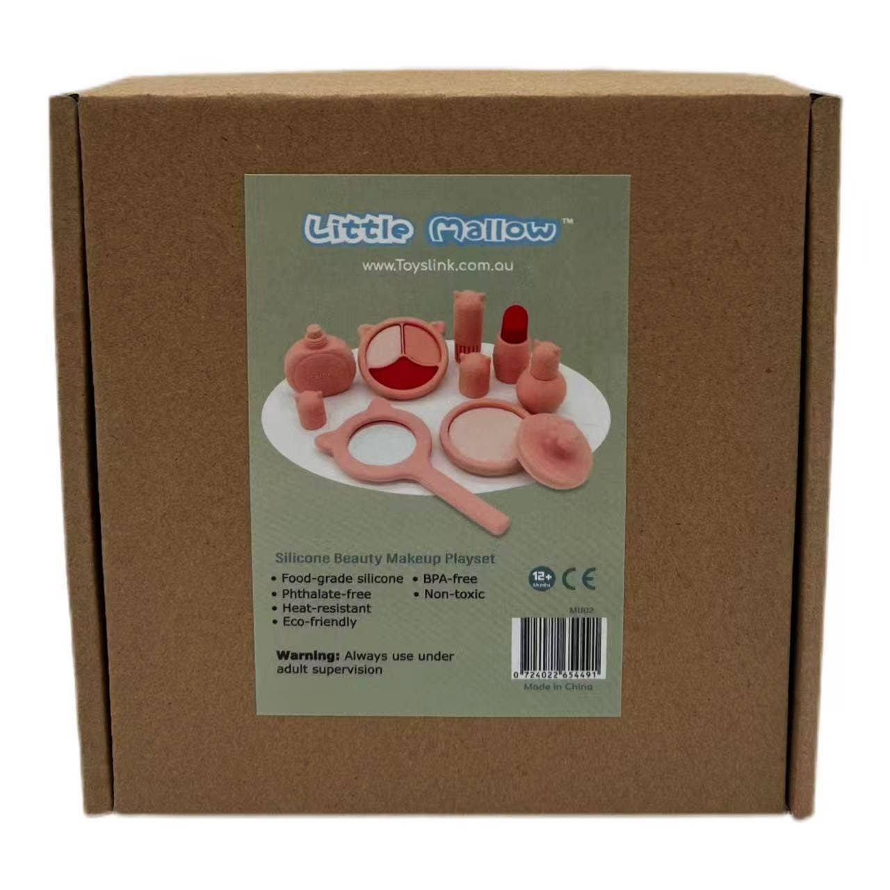 Pink Silicone Makeup Playset Kit