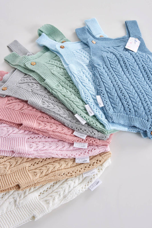 Wheat Cotton Knit Romper