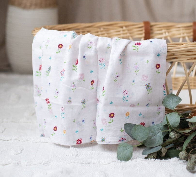 Field of Flowers Muslin Wrap