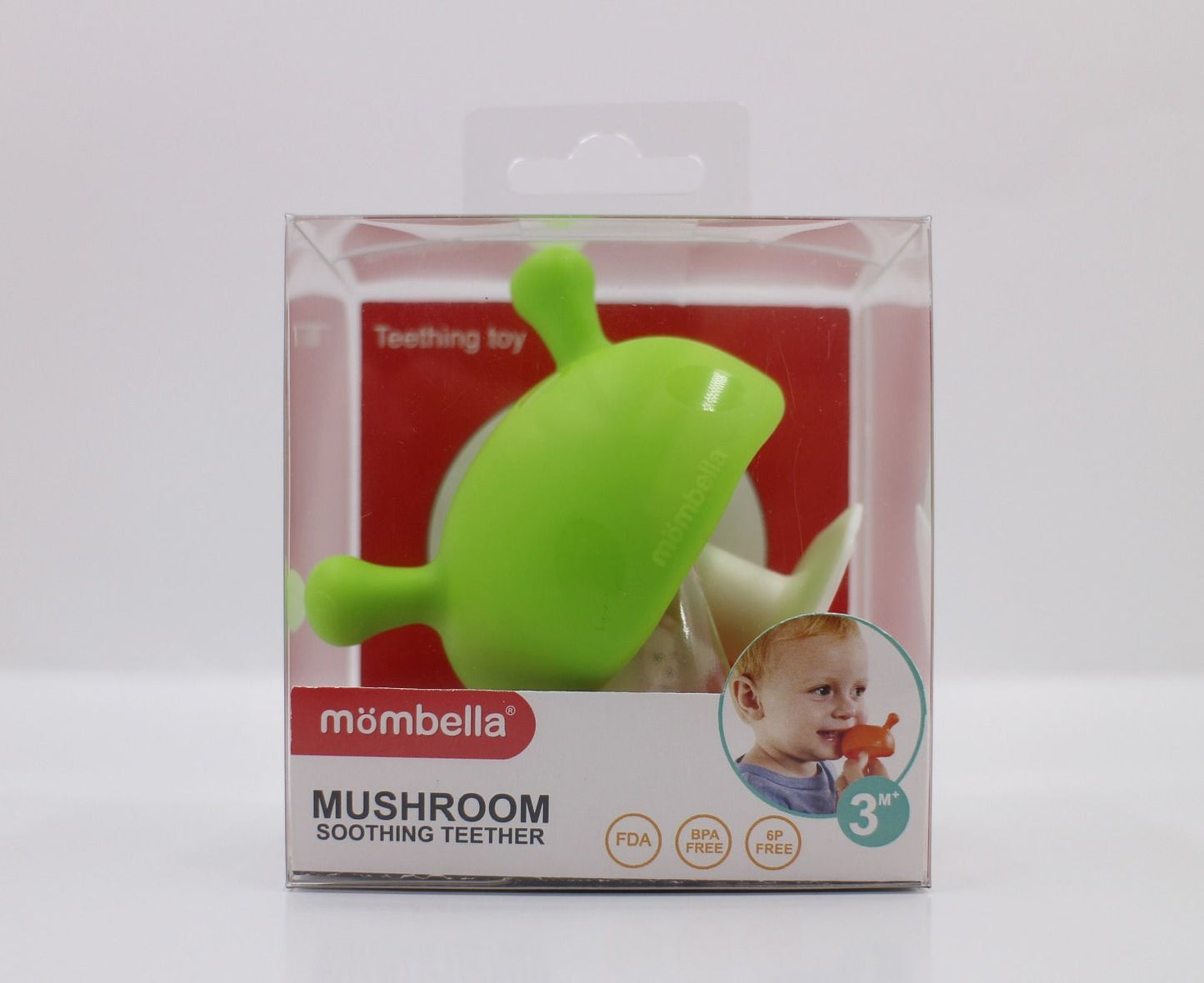 Mushroom Soothing Teether - Green