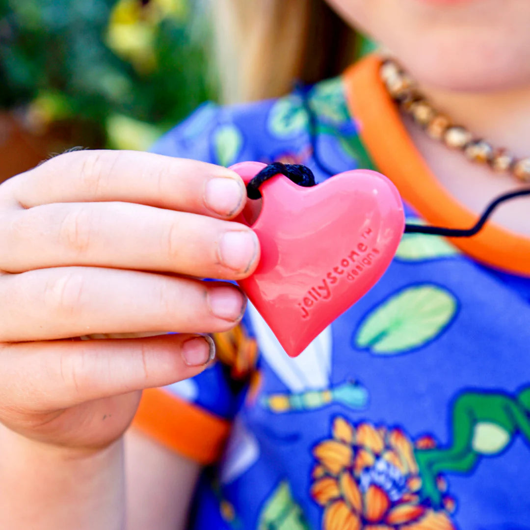 Heart Teething Pendant - Watermelon Pink