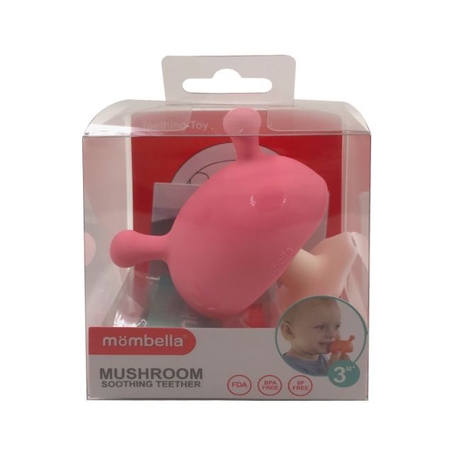 Mushroom Soothing Teether - Chimney Red