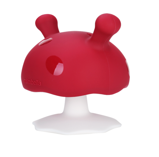 Mushroom Soothing Teether - Chimney Red